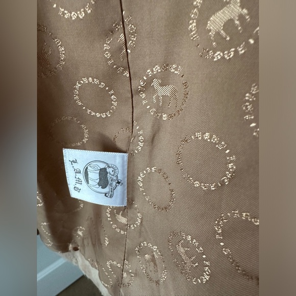 L.A.M.B. Gwen Stefani Balmacaan Camel Long Jacket Coat Sz 6 Leopard No Hood - Picture 6 of 11